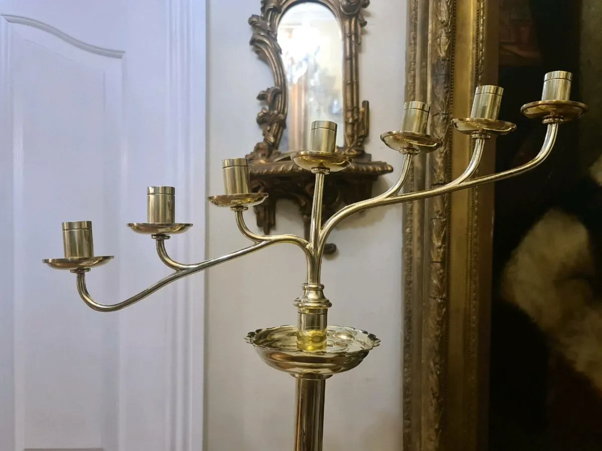 Antique Ecclesiastical Church candle holder - Image 3