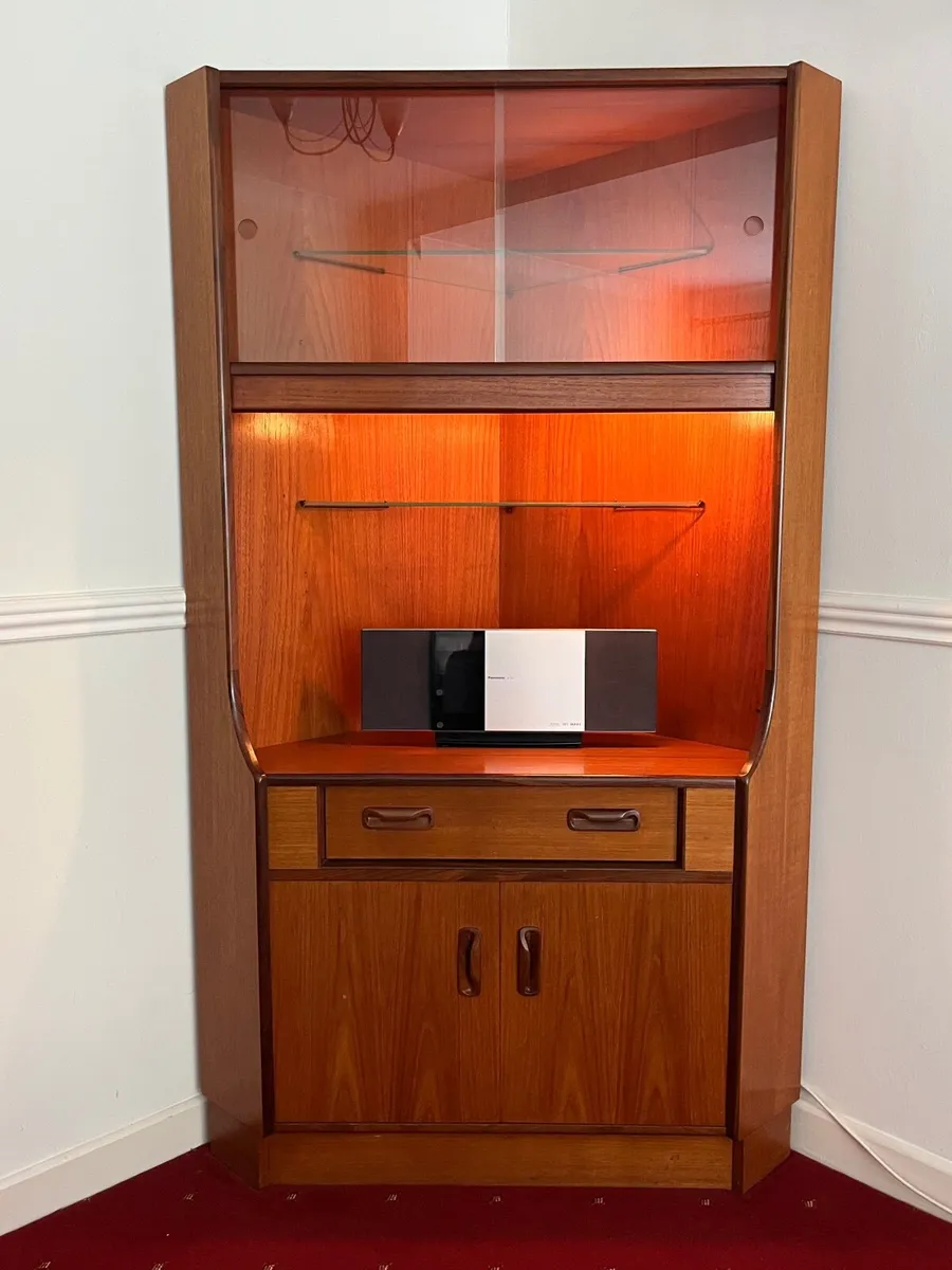 Mid-Century G-Plan Fresco Corner Cabinet - Image 1