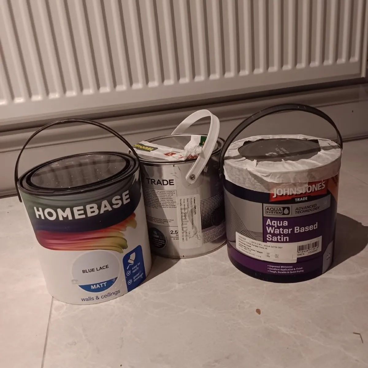 3 tins Blue Paint - Image 1