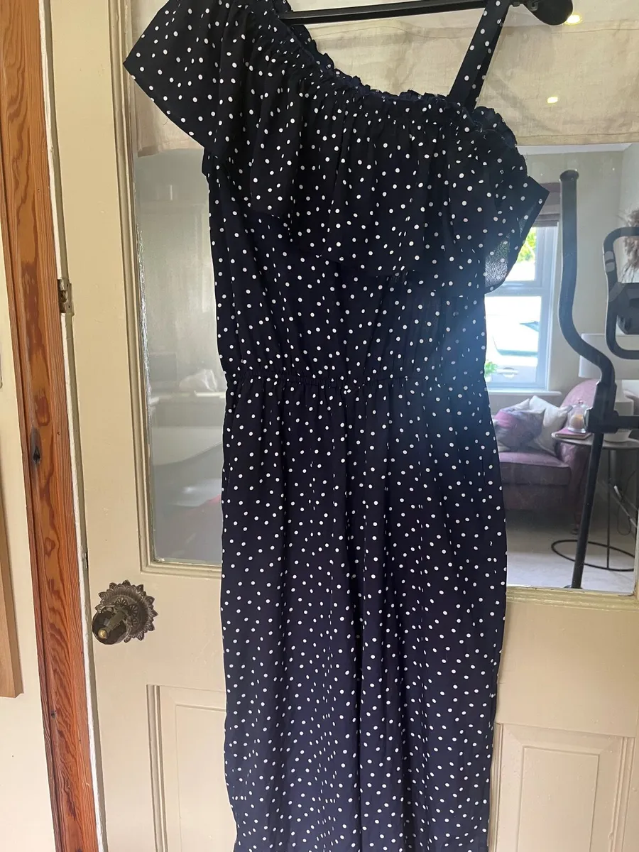 Gorgeous navy polka dot jumpsuit