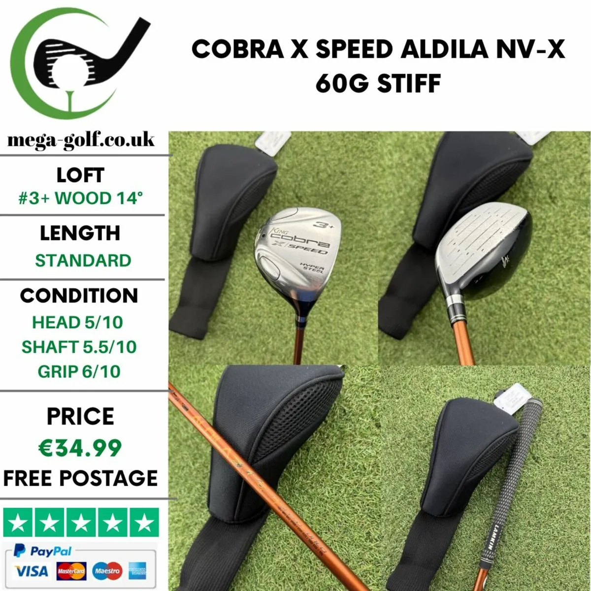 COBRA X SPEED #3+ WOOD 14° / ALDILA NV-X 60G STIFF - Image 1