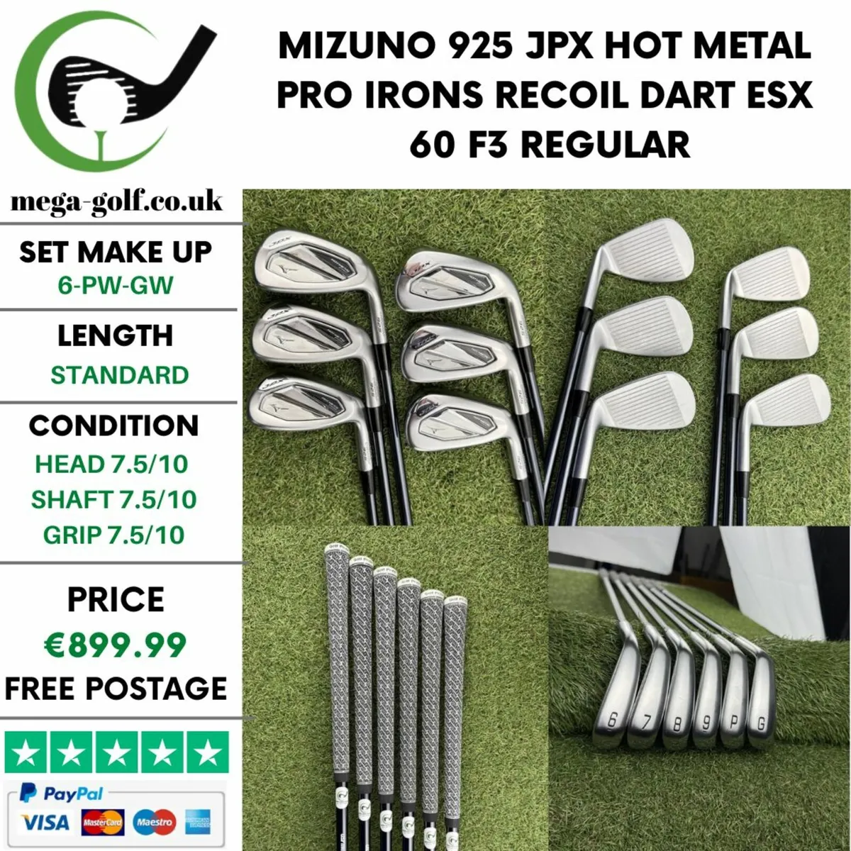 MIZUNO 925 JPX HOT METAL PRO IRONS / 6-PW-GW - Image 1