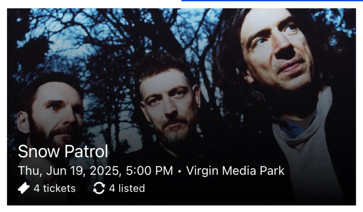 Snow Patrol Tickets Cork June 19