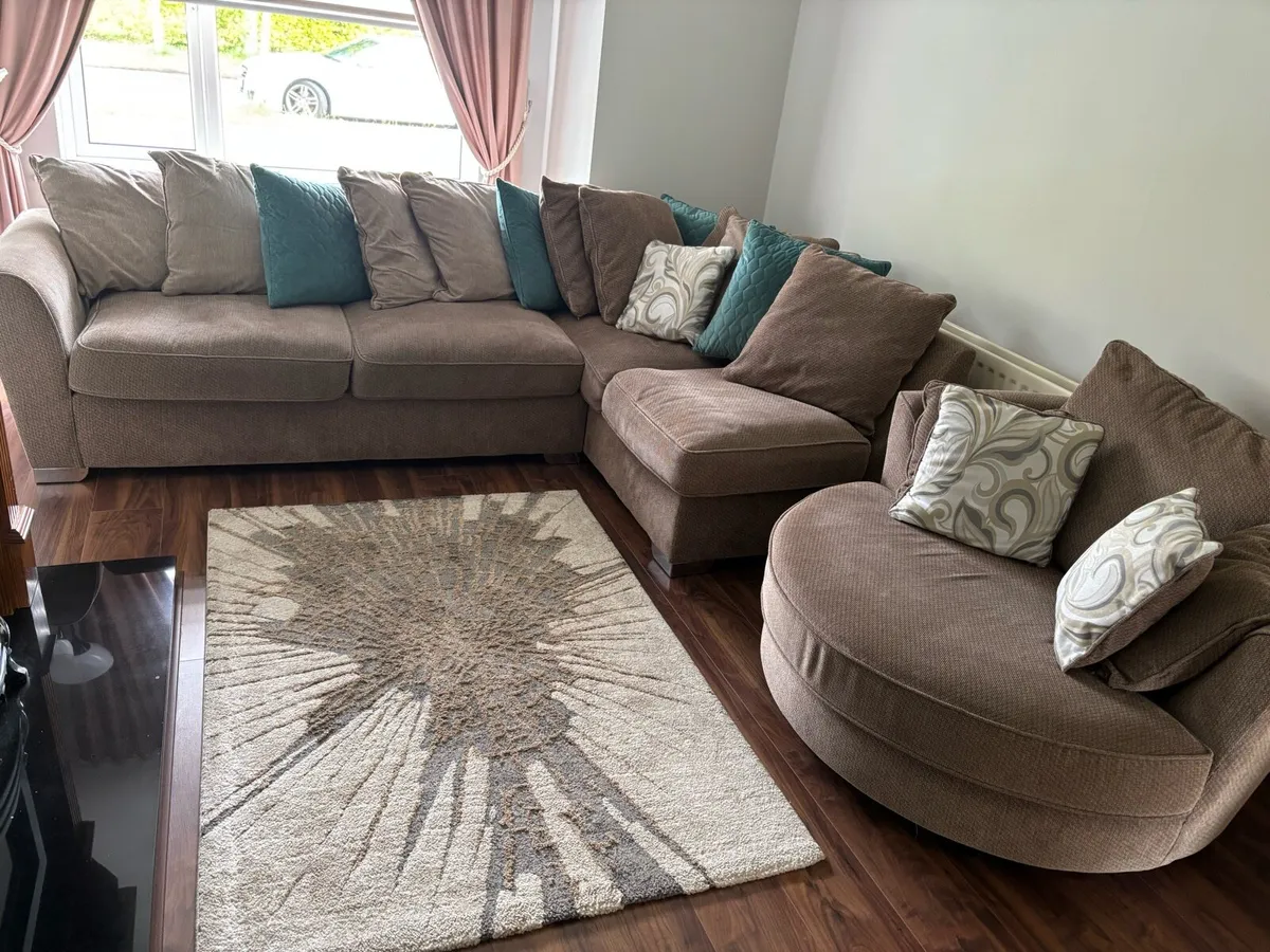 Bottega corner sofa & twister chair - Image 1