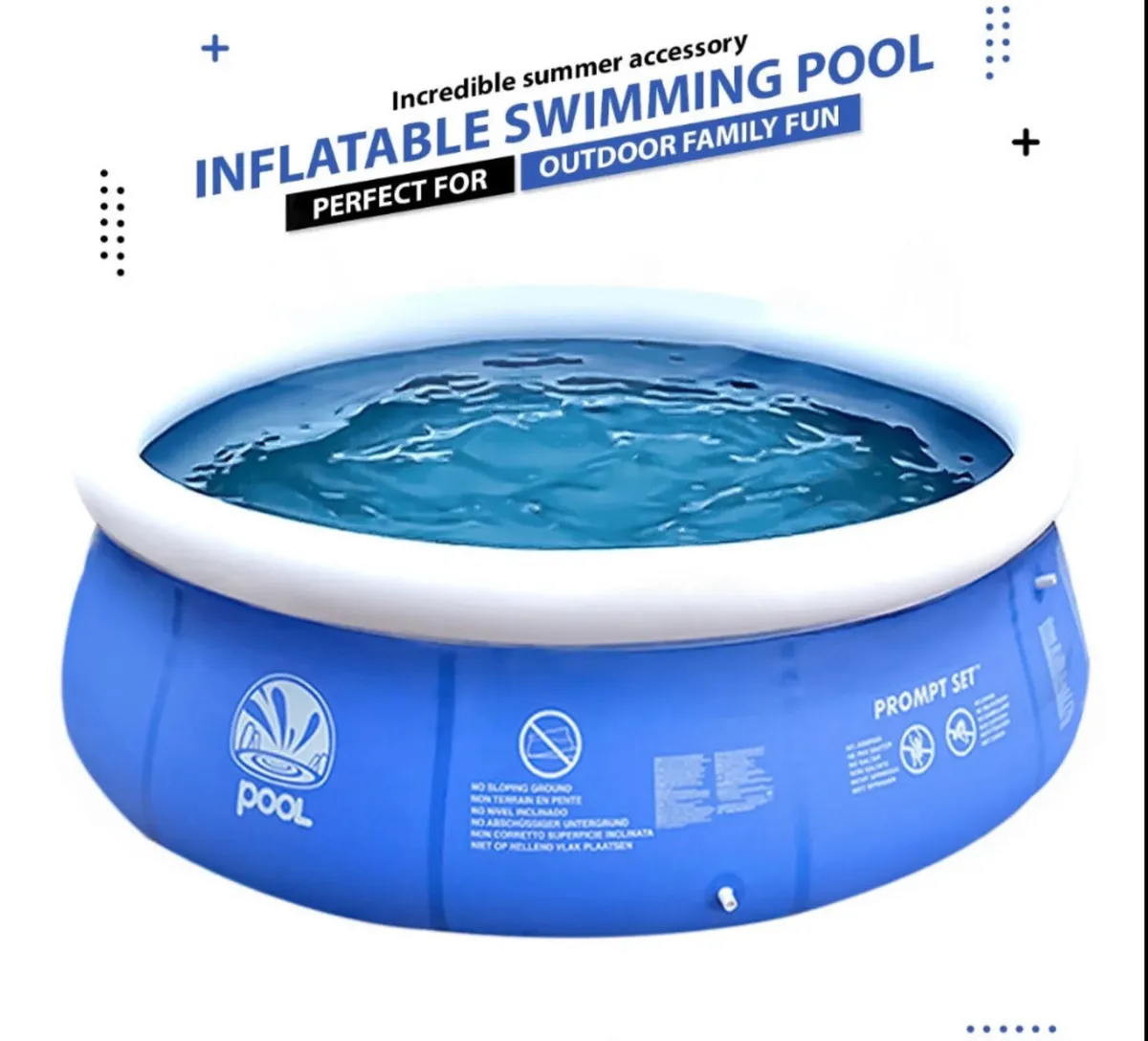 10ft Inflatable Paddling Swimming Pool Fast Set - Image 1