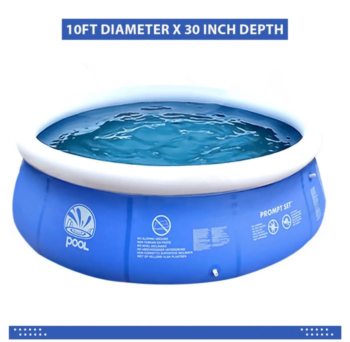 10ft Inflatable Paddling Swimming Pool Fast Set - Image 2