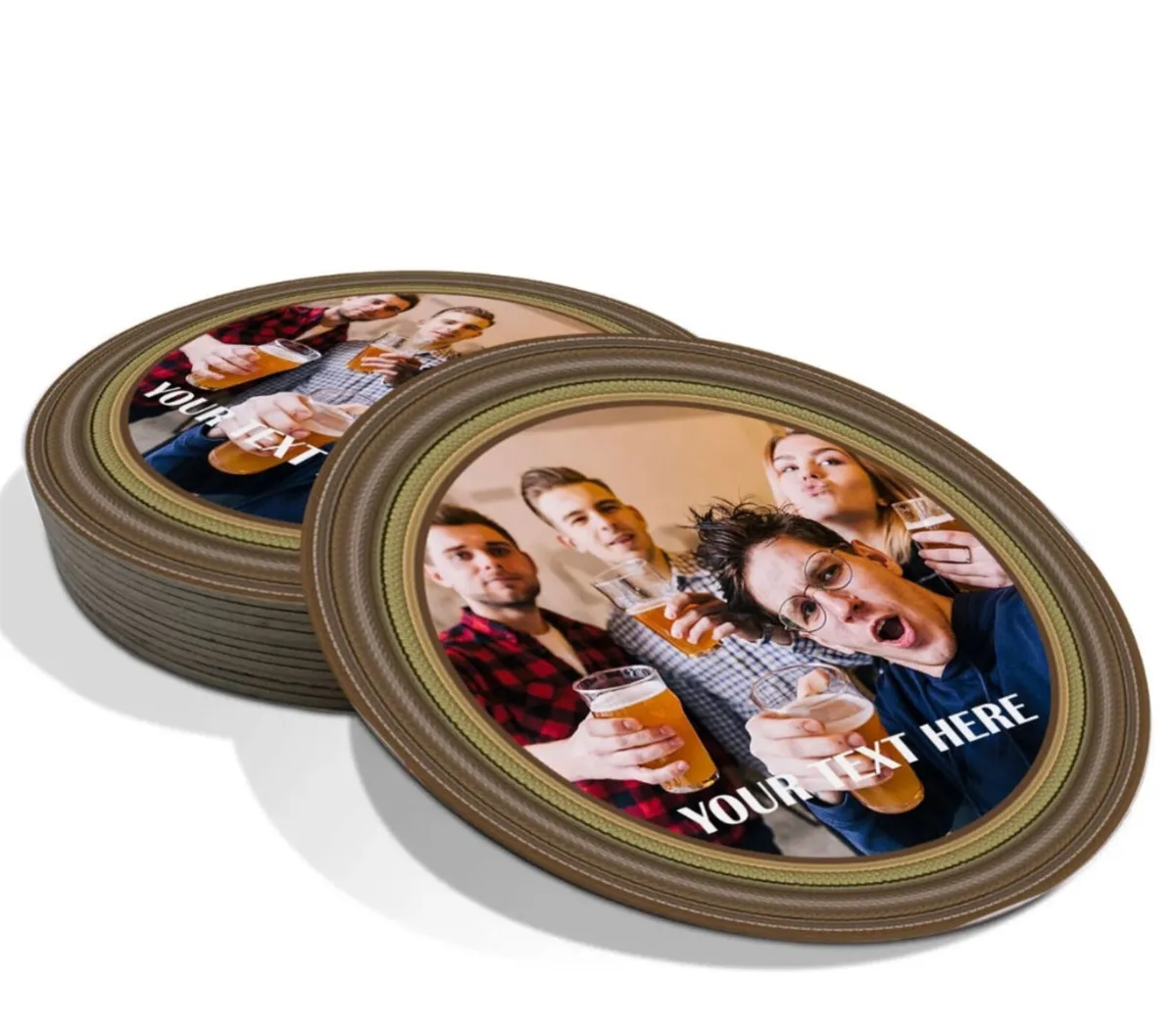 Personalised Beer Mats Photo Coasters Photo Text - Image 2