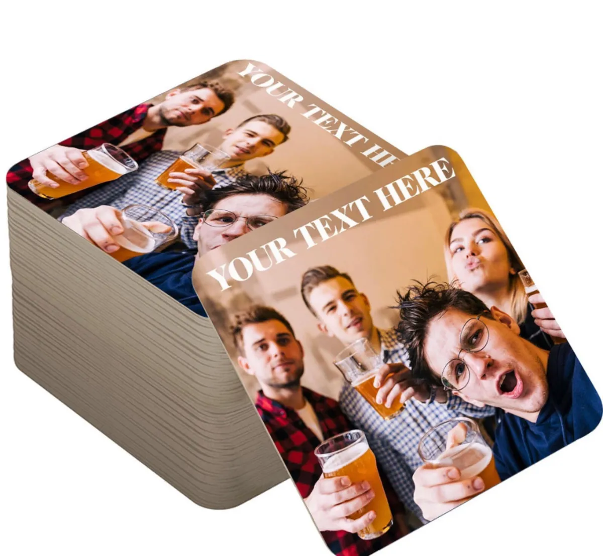 Personalised Beer Mats Photo Coasters Photo Text - Image 4
