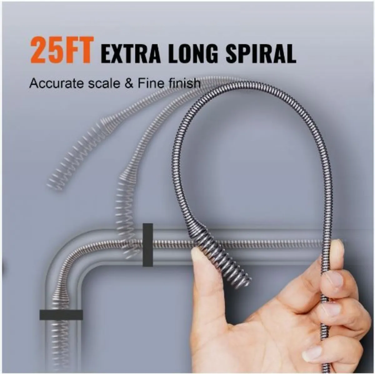 Drain Auger 25Ft, Plumbing Snake Auto Feed - Image 3