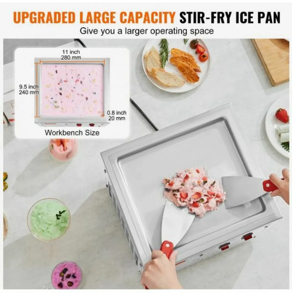 Fried Ice Cream Roll Machine Rolled Ice Cream - Image 2