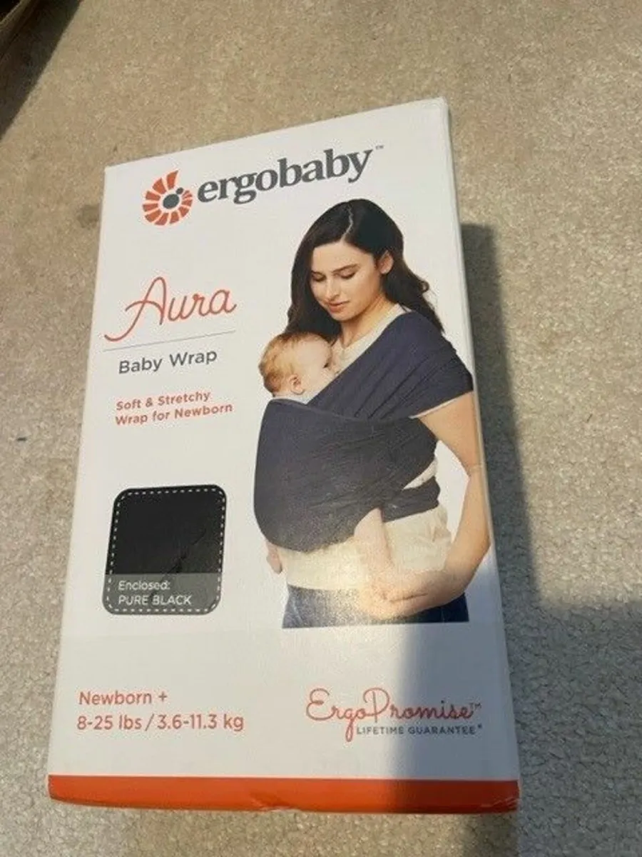 Ergo Baby - Aura Baby Wrap in Black - NEW - Image 1