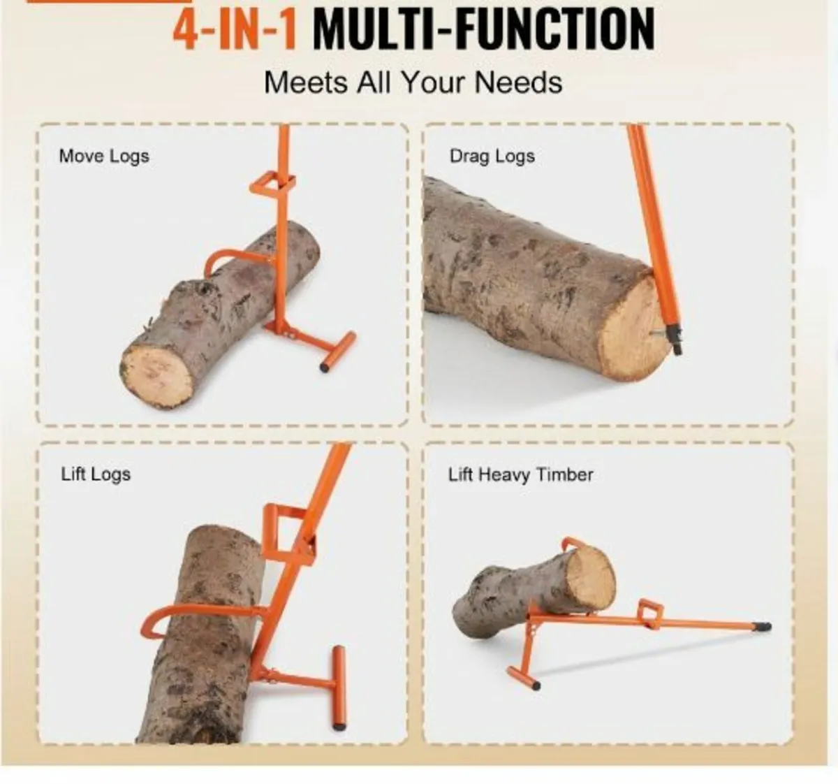 Timberjack Log Lifter 4 in 1 Log Roller - Image 2