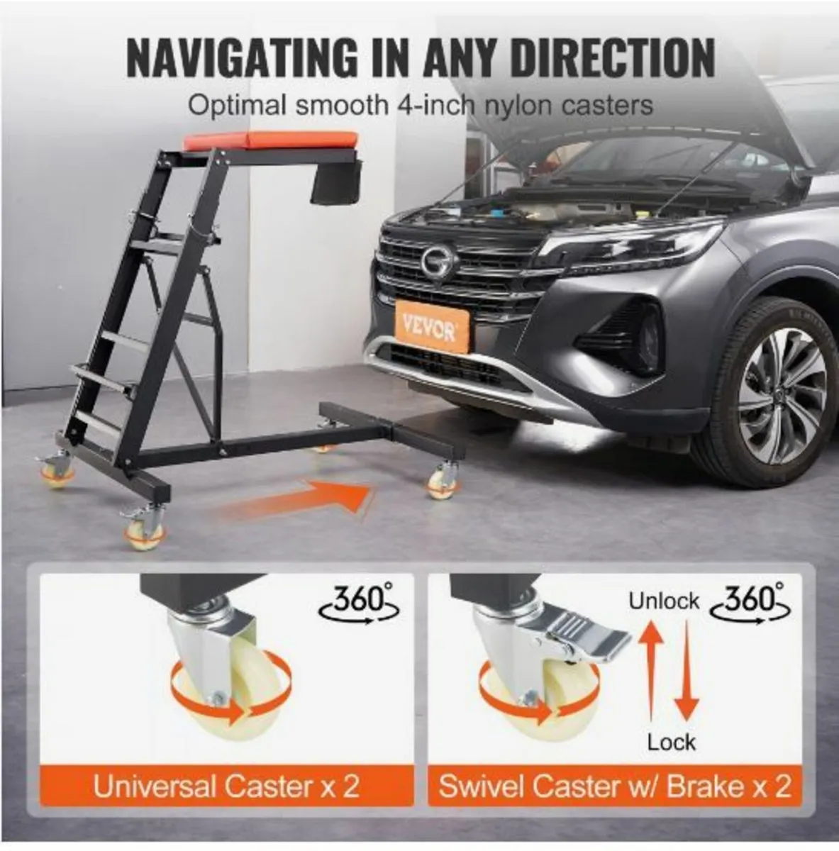 Automotive Creeper, with Adjustable Height - Image 3