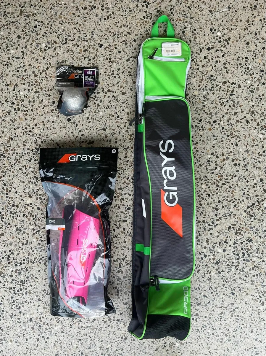 Hockey Bag, Ball, and Shinguards - Image 1