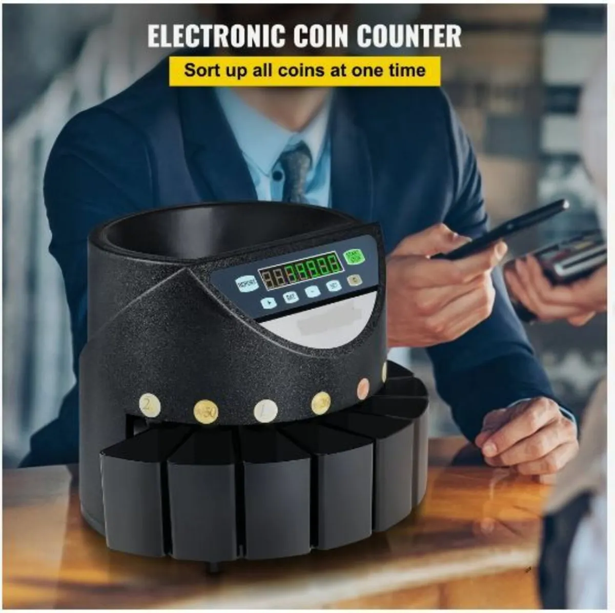 Euro Coin Counter Sorter 500-1000 Coins - Image 3