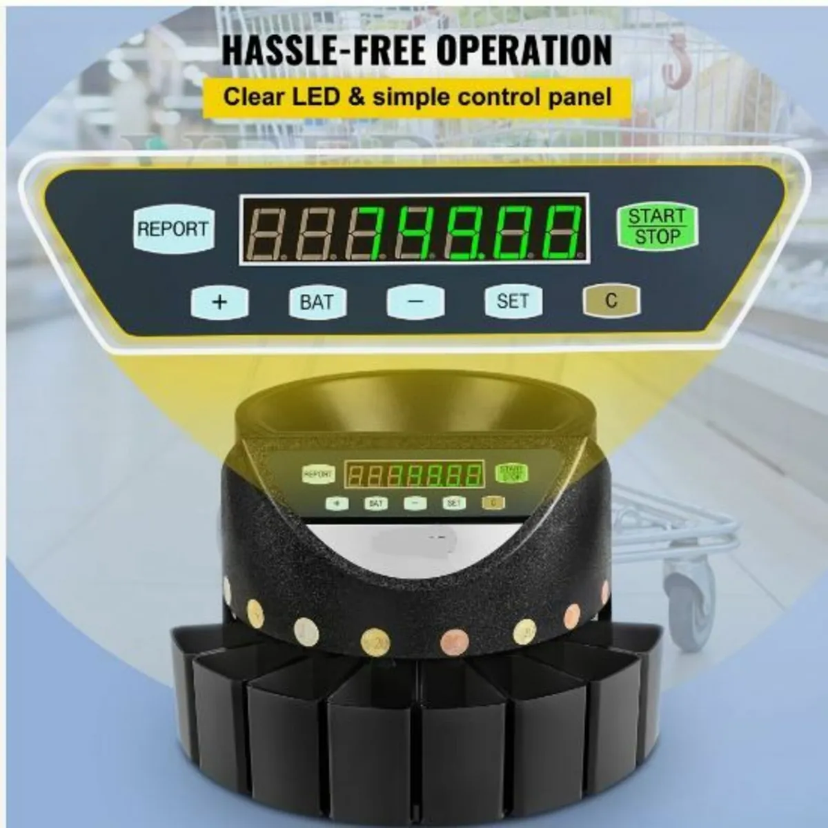 Euro Coin Counter Sorter 500-1000 Coins - Image 4