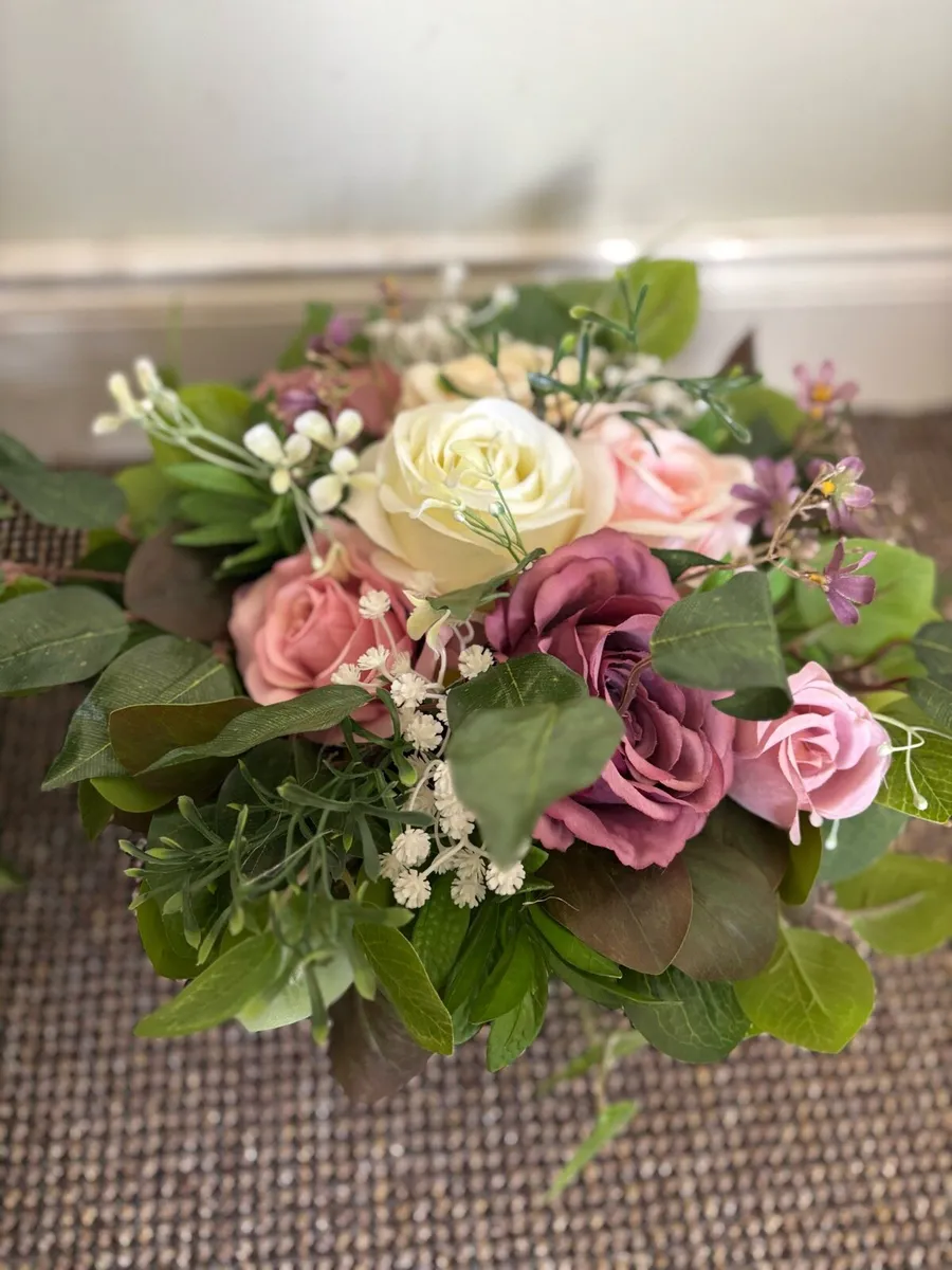 Faux Wedding Flowers - Mauve & Dusty Pink - Image 3