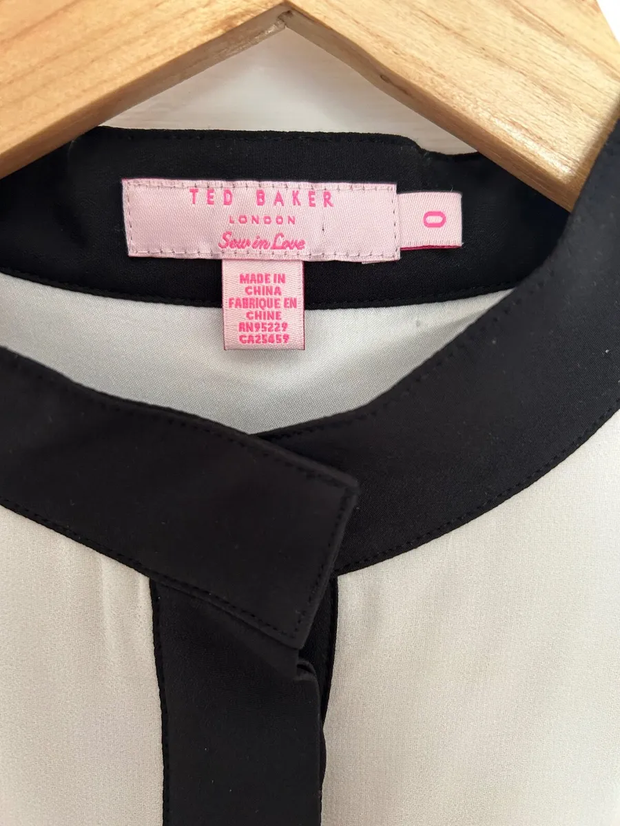 Ted Baker Black & Cream Dress - Image 4