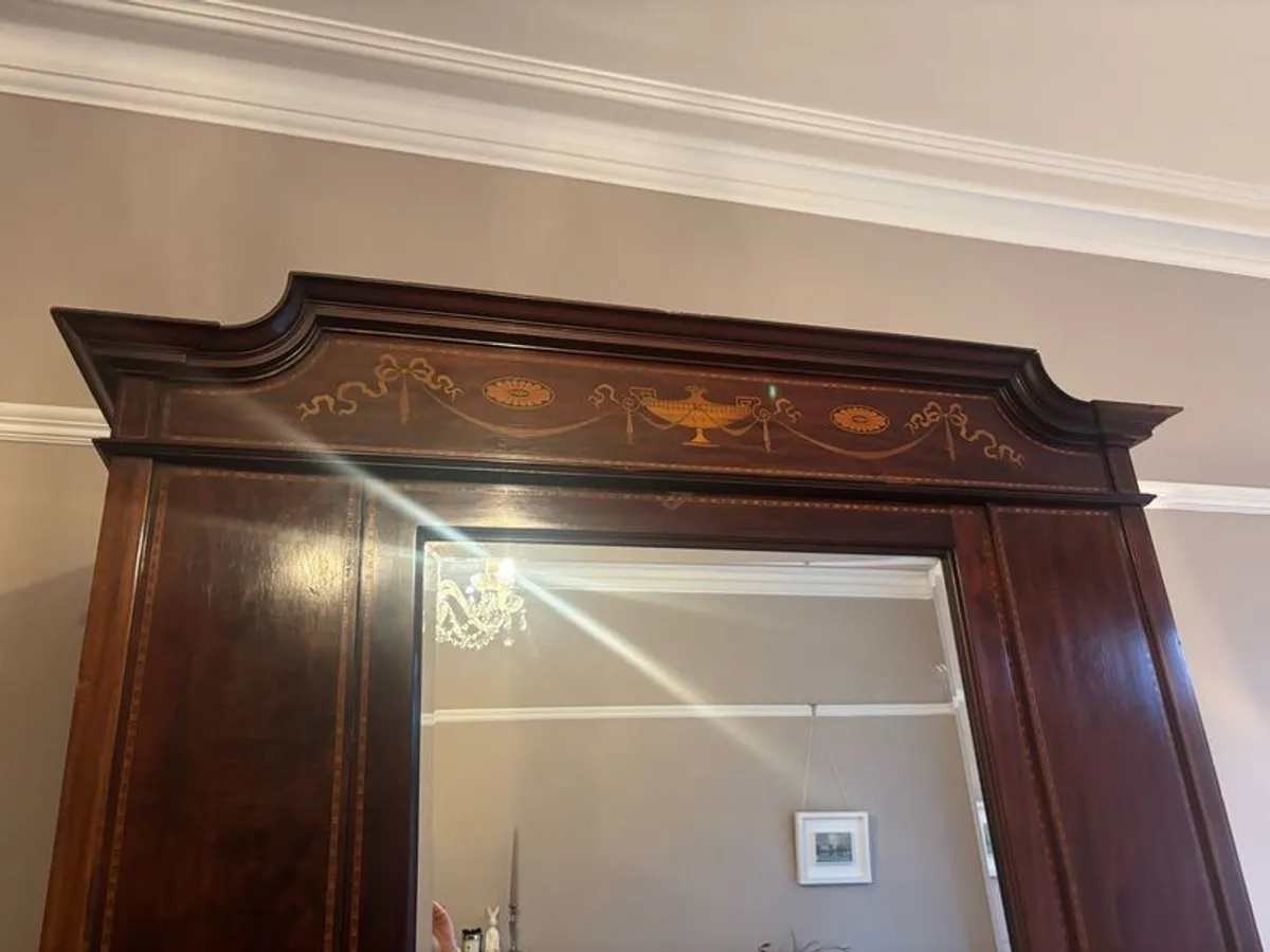 Edwardian Mahogany Wardrobe - Image 2