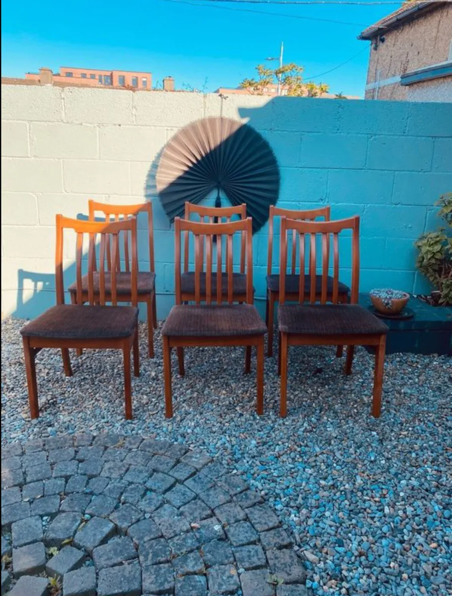 Mid Century Dining Chairs x 6 - Image 3
