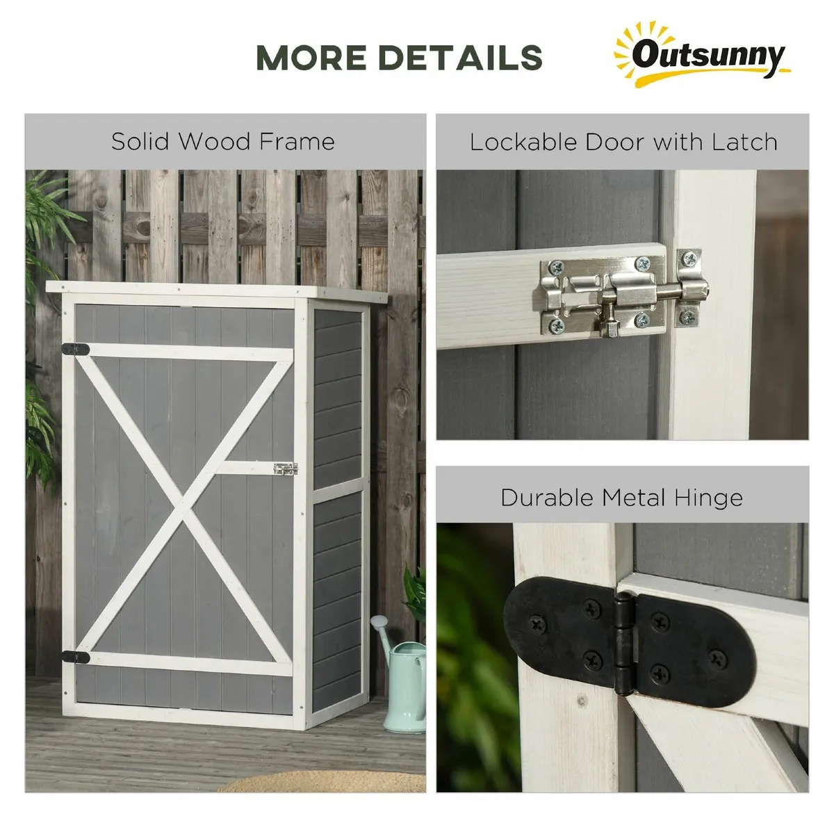Garden Shed Wooden Garden Storage Shed Fir Wood - Image 4