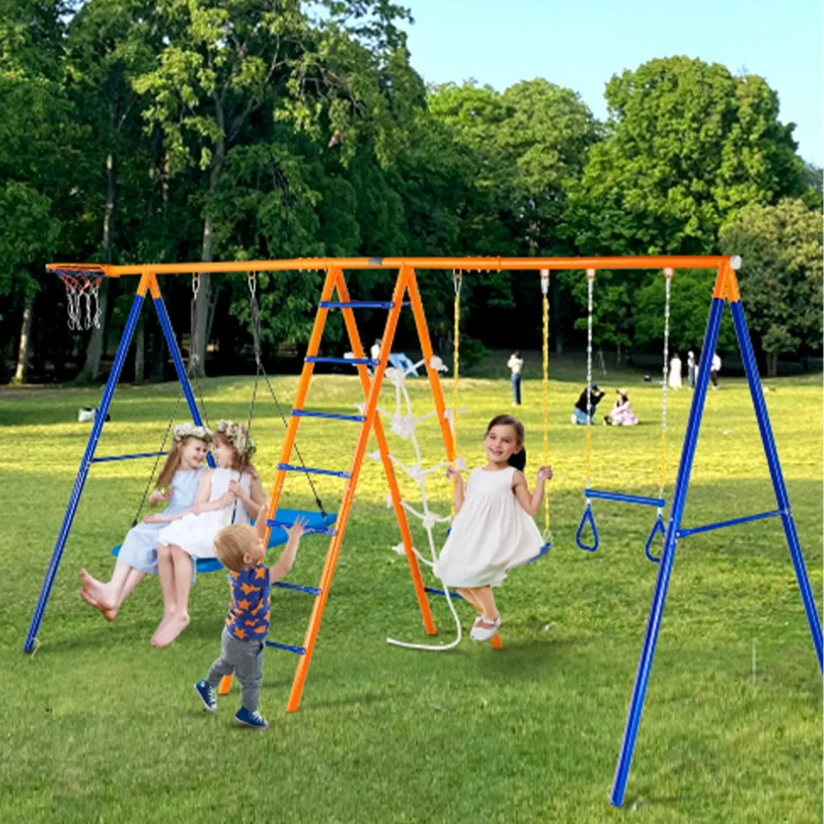 Swing Sets for Backyard 6 in 1 Swing Set 440lbs - Image 4