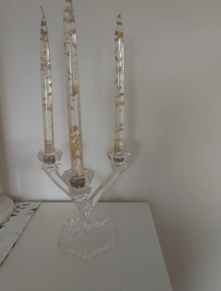 Candle holder with glass candlesticks - Image 2
