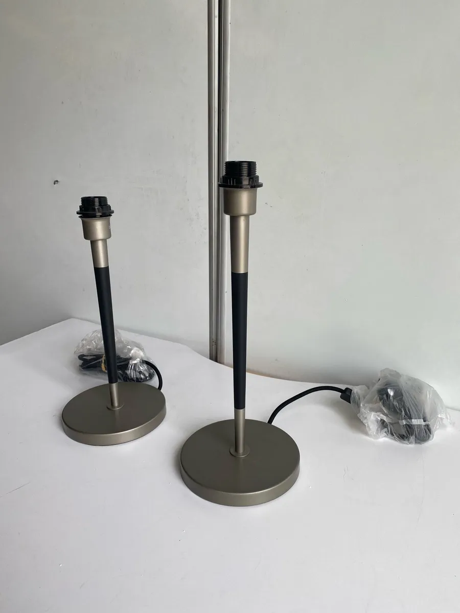 Set of 2 Metal Night Light Table Lamps - Image 1