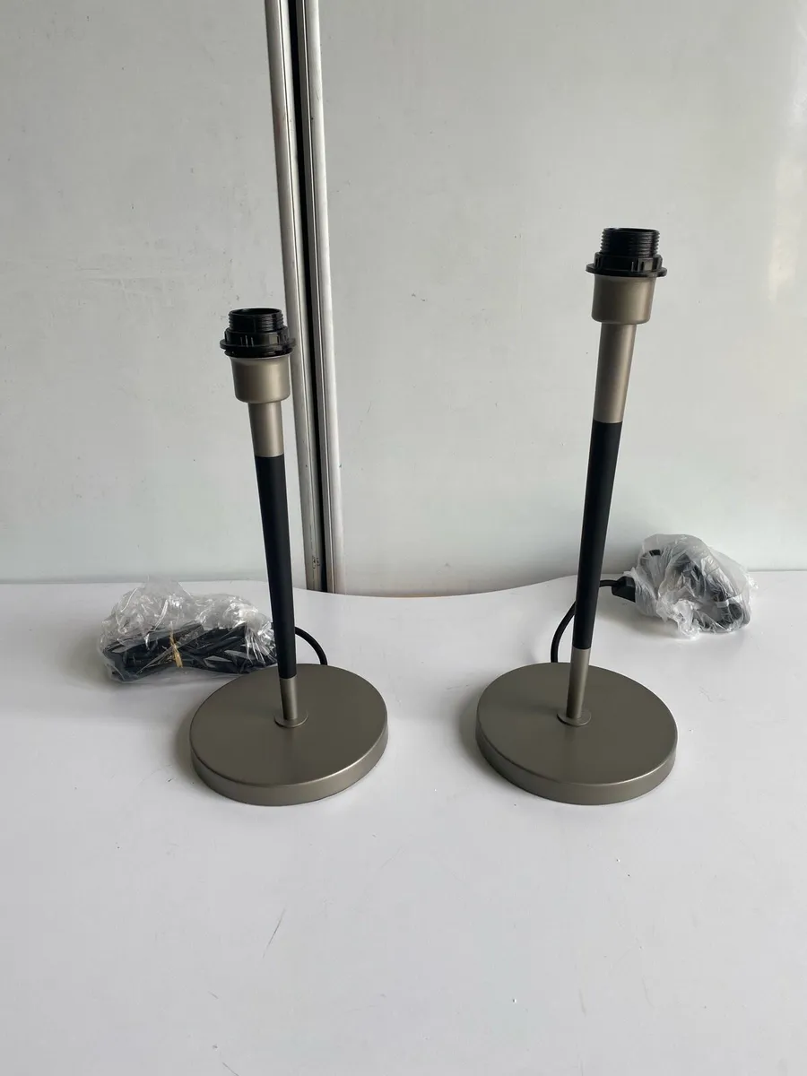 Set of 2 Metal Night Light Table Lamps - Image 2