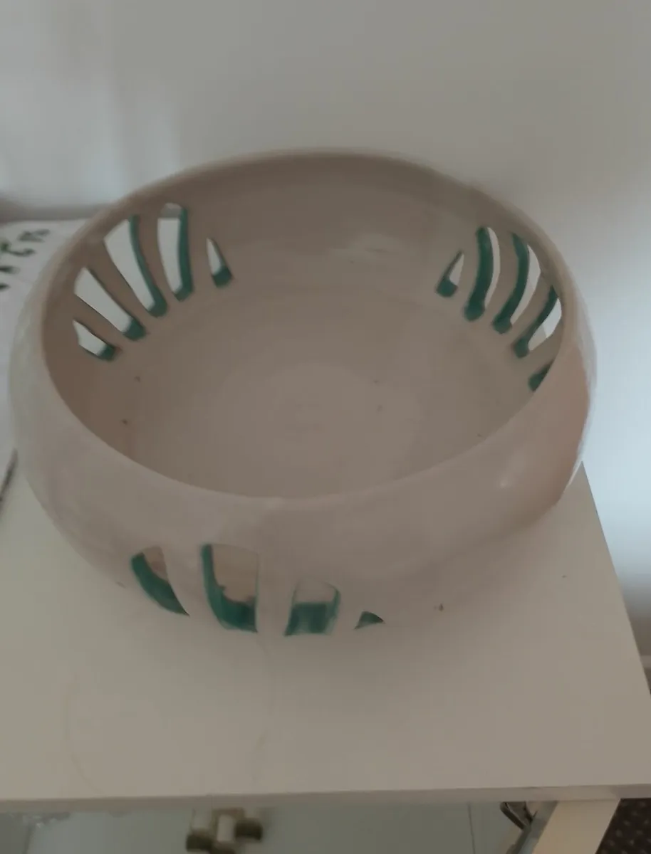 Handmade pottery fruit bowl