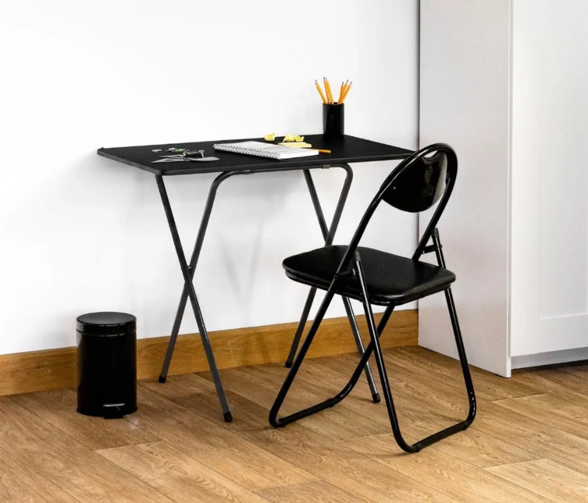 Folding Wooden Desk & Chair Set NEW - Image 1