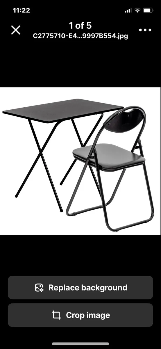 Folding Wooden Desk & Chair Set NEW - Image 3