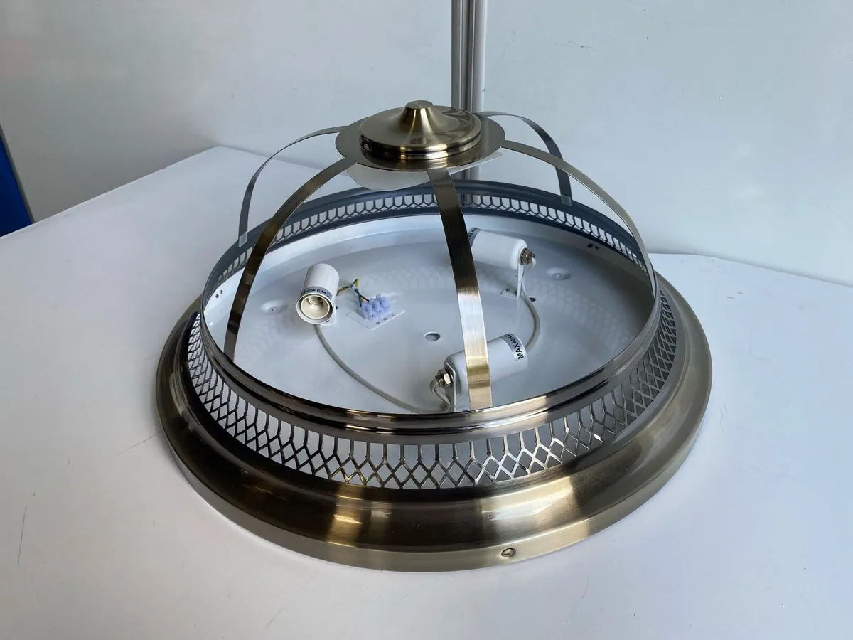 Ceiling Light - Metal Frame with Glass Shade - Image 1