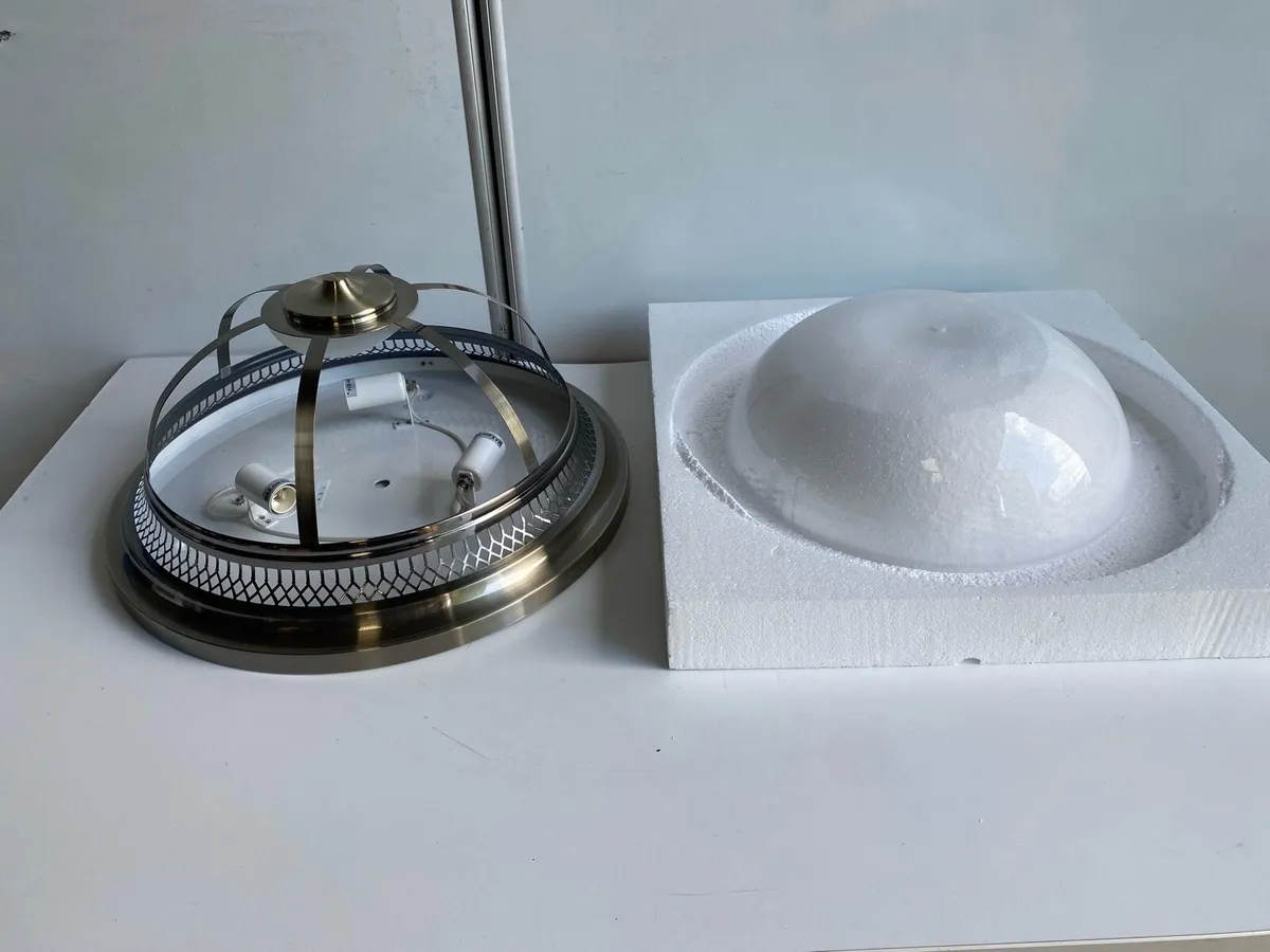 Ceiling Light - Metal Frame with Glass Shade - Image 3