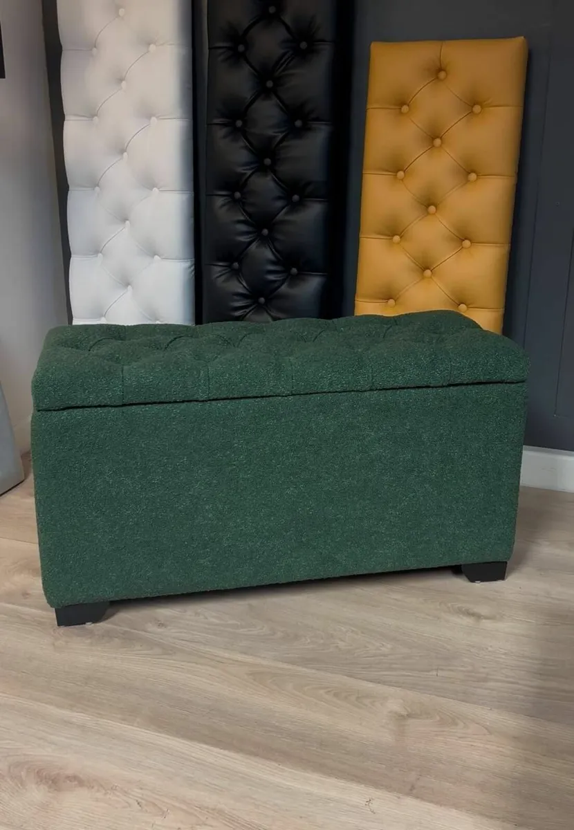 Boucle Ottoman with Storage 100x40cm - Image 2