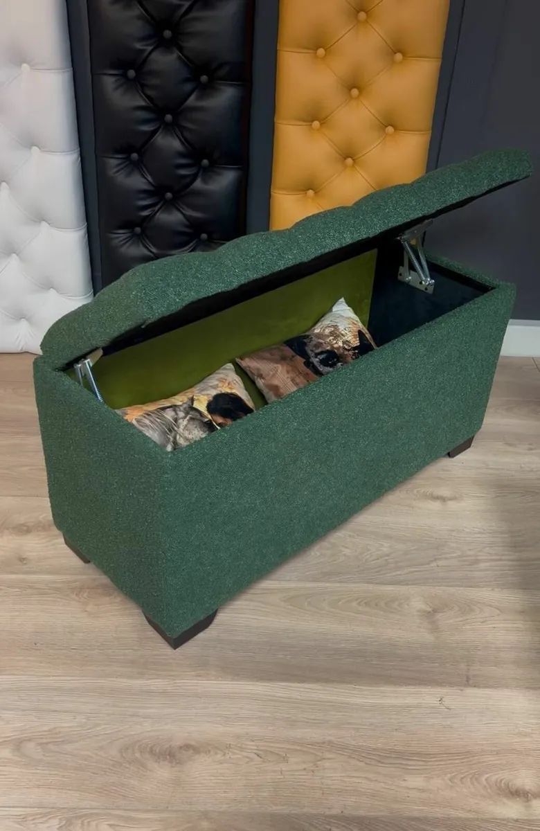 Boucle Ottoman with Storage 100x40cm - Image 3