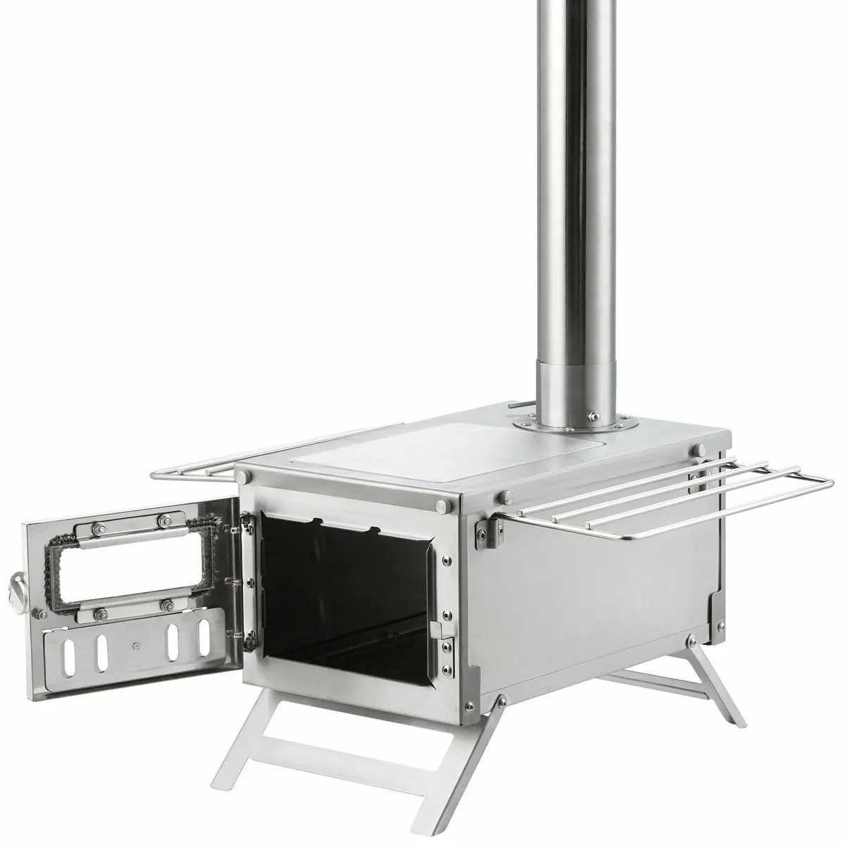 Wood Stove, 80 inch, Stainless Steel Camping Stove - Image 1