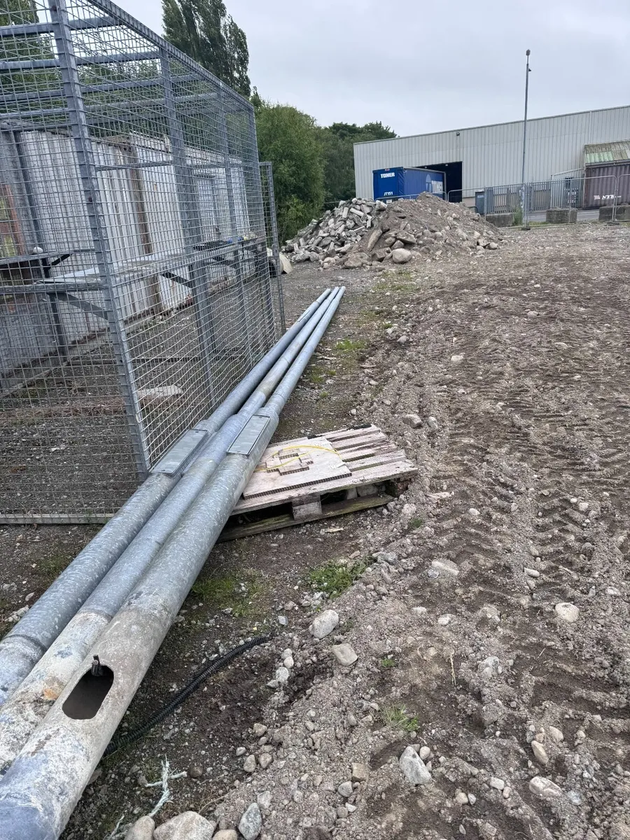 12 Metre Light Poles, Floodlights and Fuse Boxes - Image 2