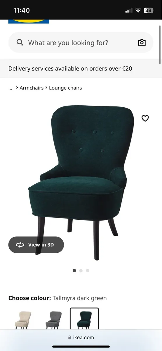 Green REMSTA IKEA armchair like new - Image 4