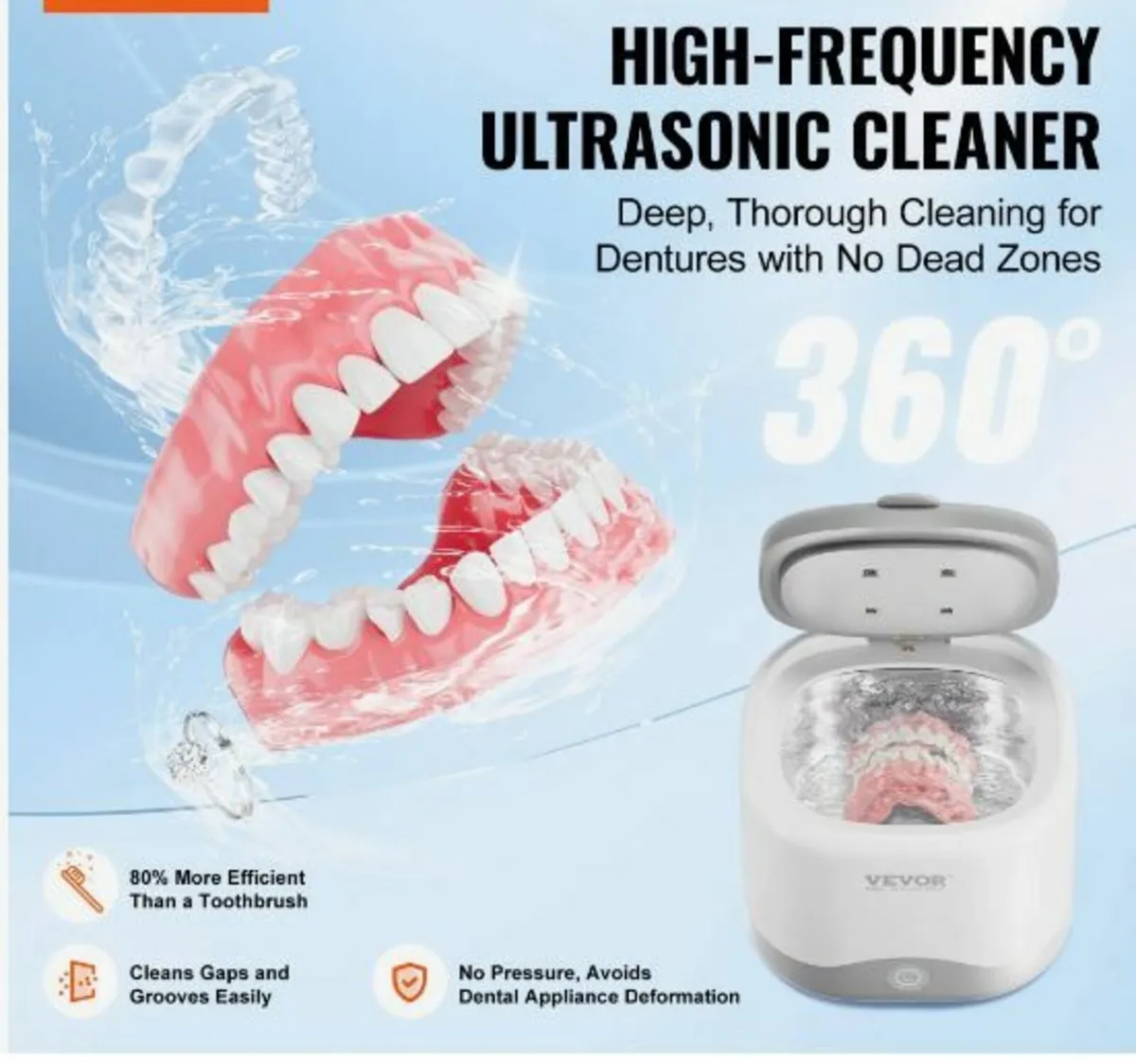 Ultrasonic Cleaner for Dentures 180ML - Image 3