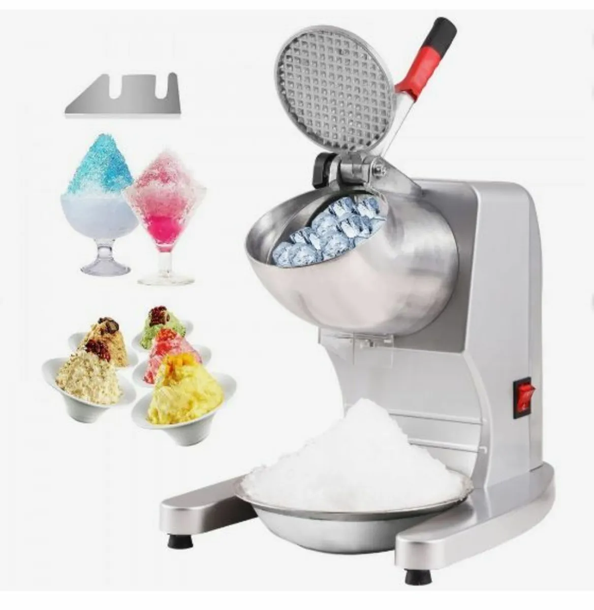 Electric Ice Crusher Machine 220LBS/Hr Snow - Image 1