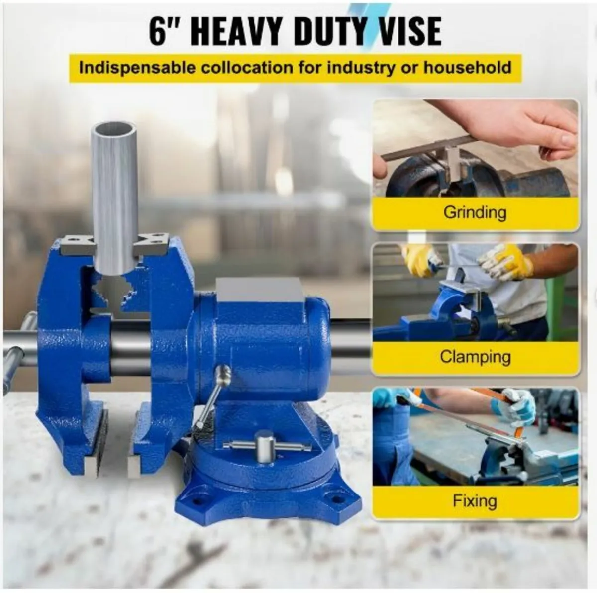 Multipurpose Vise 6-Inch Bench Vise 360-Degree - Image 2
