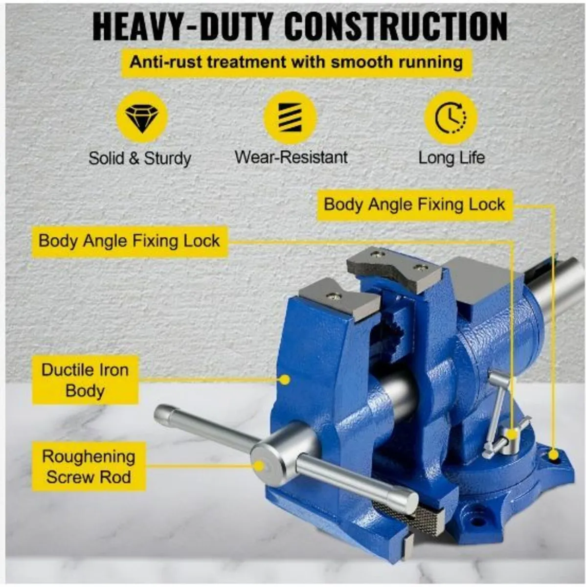 Multipurpose Vise 6-Inch Bench Vise 360-Degree - Image 4