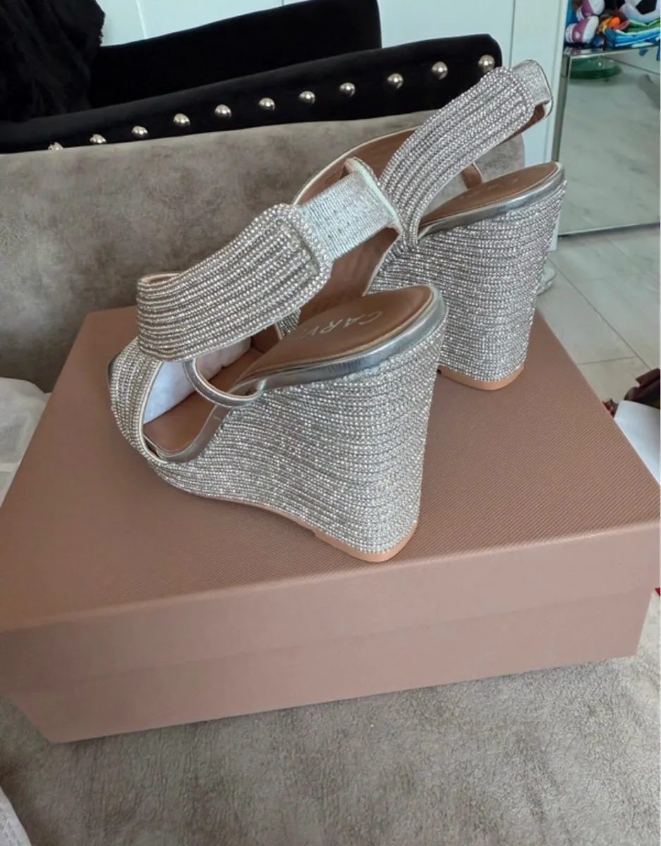 Carvela Silver Wedge - Image 1
