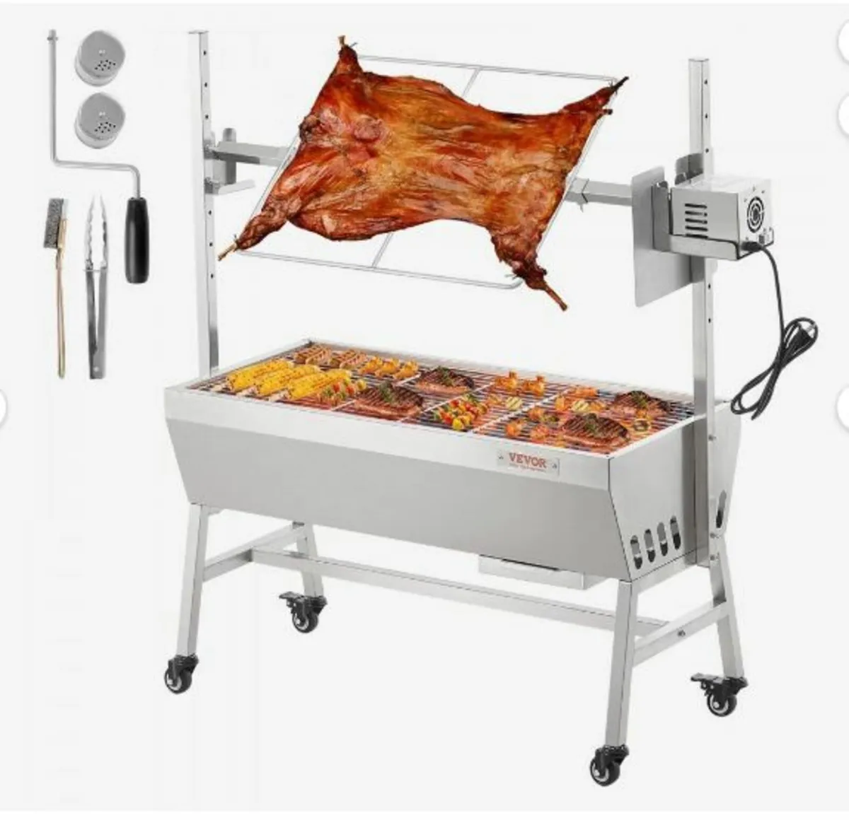 Roaster Spit Rotisserie BBQ Grill Pig Lamb Chicke - Image 1