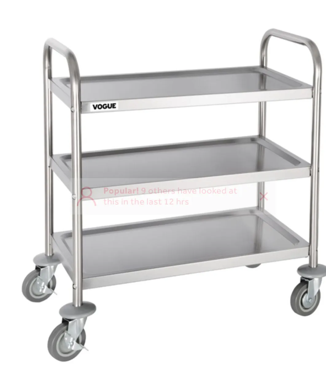 Stainless Steel 3 tier trolley - Image 1