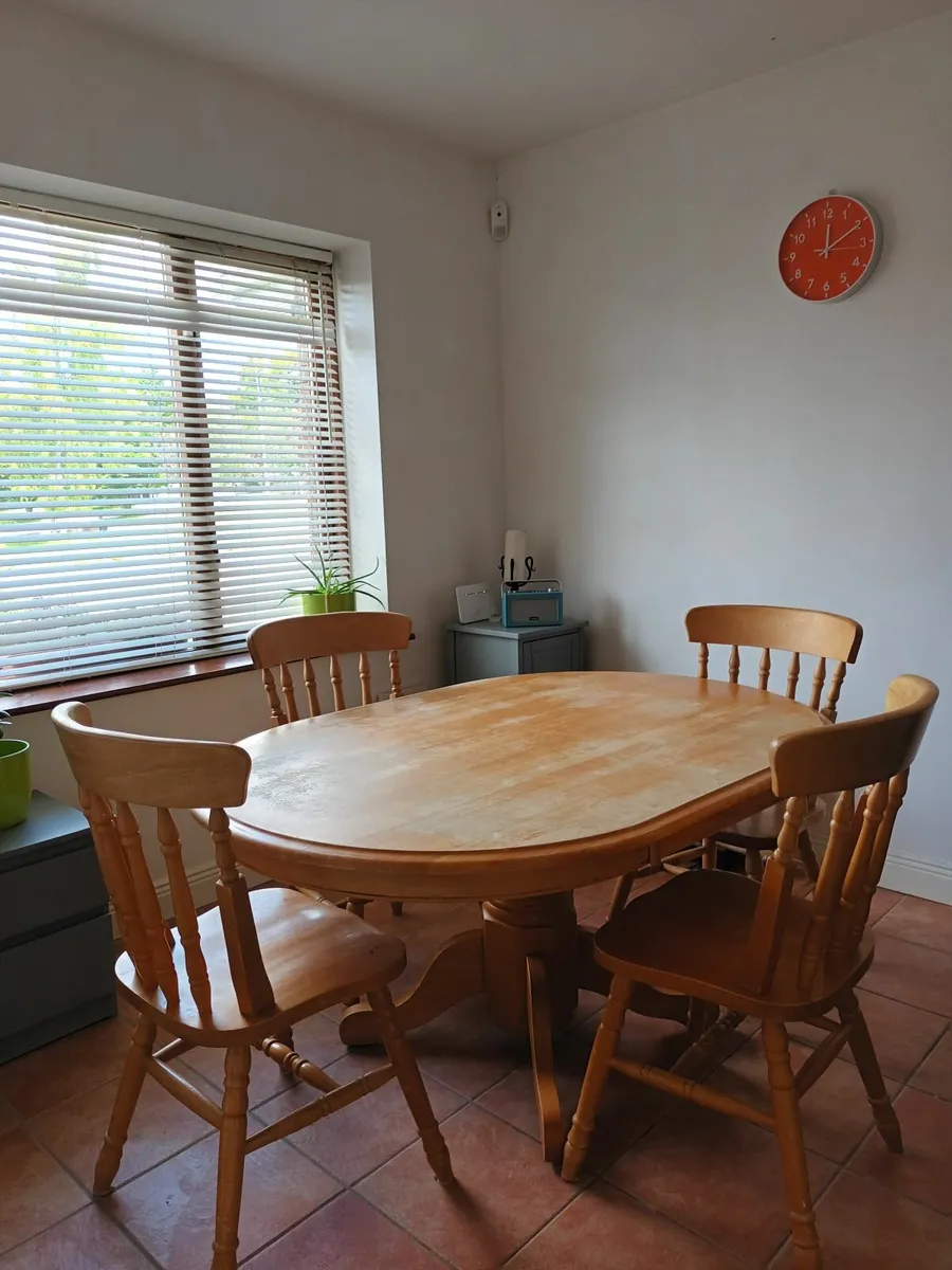 Dining Room / Kitchen Wooden Table and 4 Chairs - Image 1