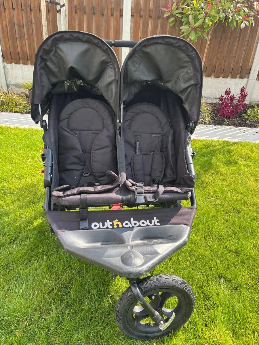 Out n About Double Buggy + 1 x FootMuffs (Like new - Image 2