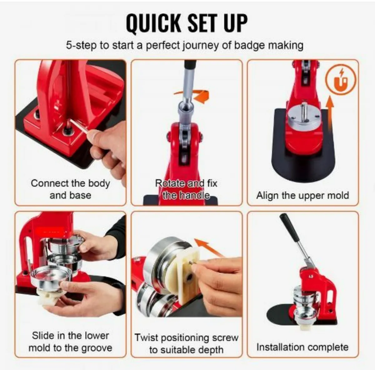 Button Maker Machine Badge Pin Machine - Image 3