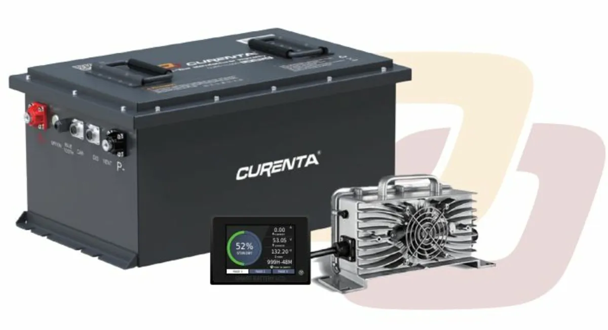 48v 52v 105 Ah LiFePO Battery, Charger, Display